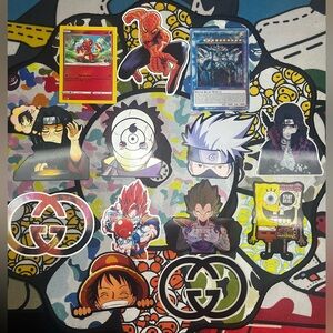 Holographic Mini Poster Stickers Gucci, Anime,SpiderMan,DragonBall and more!